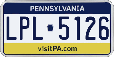 PA license plate LPL5126