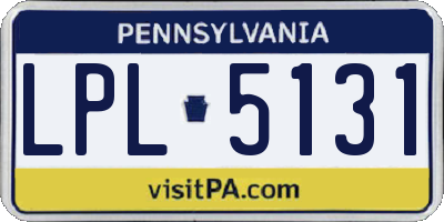 PA license plate LPL5131