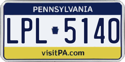 PA license plate LPL5140