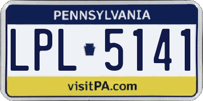 PA license plate LPL5141