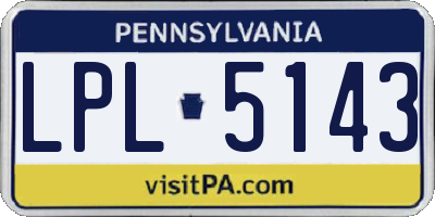 PA license plate LPL5143