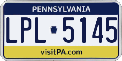 PA license plate LPL5145