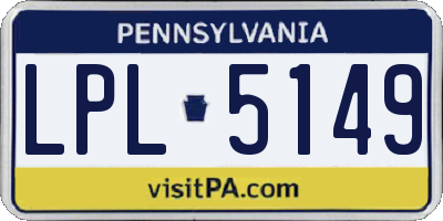 PA license plate LPL5149