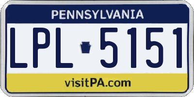 PA license plate LPL5151