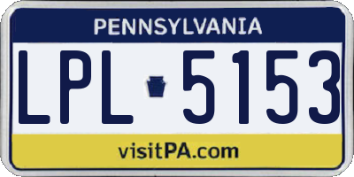 PA license plate LPL5153