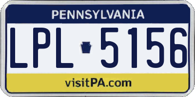 PA license plate LPL5156