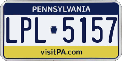 PA license plate LPL5157