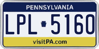 PA license plate LPL5160