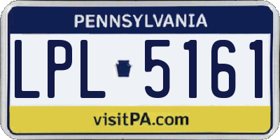 PA license plate LPL5161