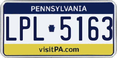 PA license plate LPL5163
