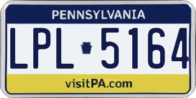 PA license plate LPL5164