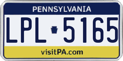 PA license plate LPL5165