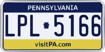 PA license plate LPL5166