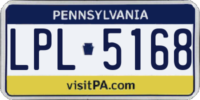 PA license plate LPL5168