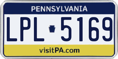PA license plate LPL5169