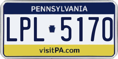 PA license plate LPL5170