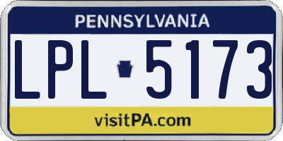 PA license plate LPL5173