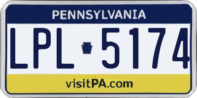 PA license plate LPL5174