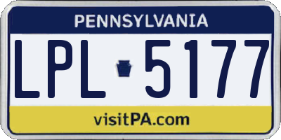 PA license plate LPL5177
