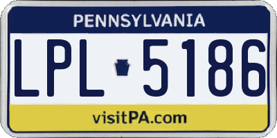 PA license plate LPL5186
