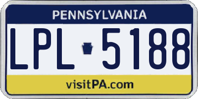PA license plate LPL5188
