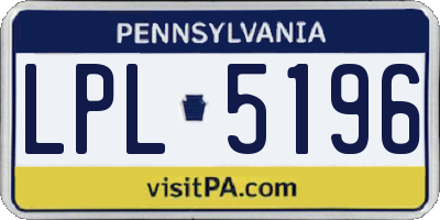 PA license plate LPL5196