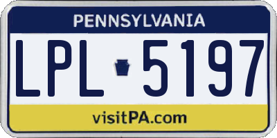 PA license plate LPL5197