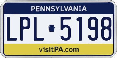 PA license plate LPL5198