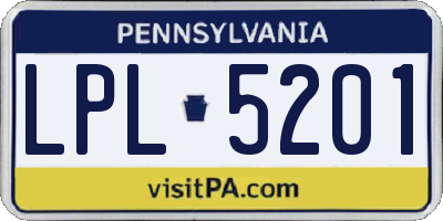 PA license plate LPL5201