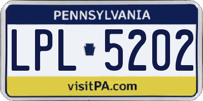 PA license plate LPL5202