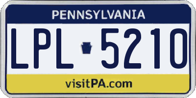 PA license plate LPL5210