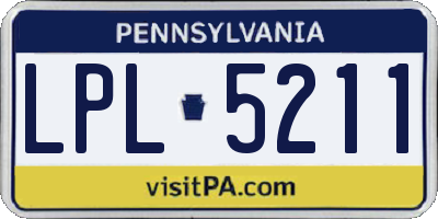 PA license plate LPL5211