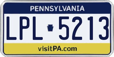 PA license plate LPL5213