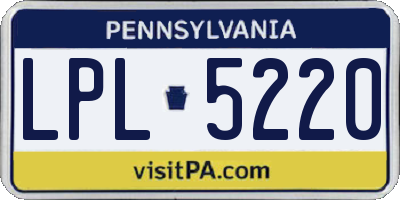 PA license plate LPL5220