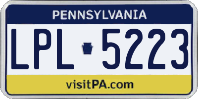 PA license plate LPL5223