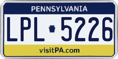 PA license plate LPL5226