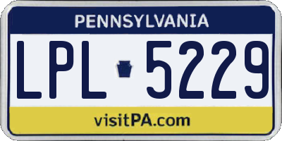 PA license plate LPL5229