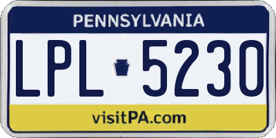 PA license plate LPL5230