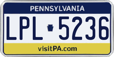 PA license plate LPL5236