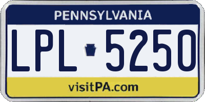 PA license plate LPL5250