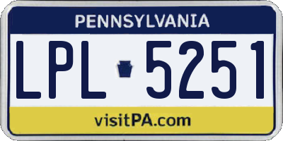 PA license plate LPL5251