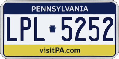 PA license plate LPL5252