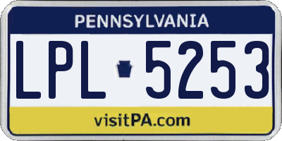 PA license plate LPL5253