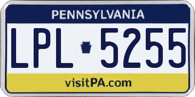 PA license plate LPL5255