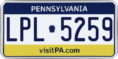 PA license plate LPL5259