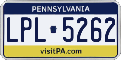 PA license plate LPL5262