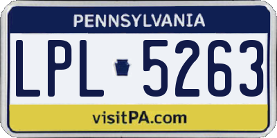 PA license plate LPL5263