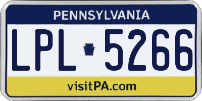 PA license plate LPL5266
