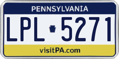 PA license plate LPL5271