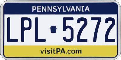 PA license plate LPL5272